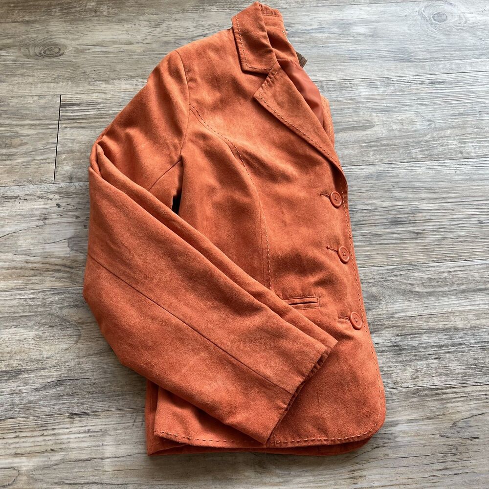 Halloween Fall Jacket Medium Button Up Orange Vintage NWT - Picture 13 of 13